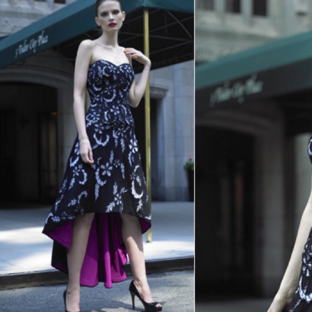 Fouy Chov Couture Beaded strapless Gown